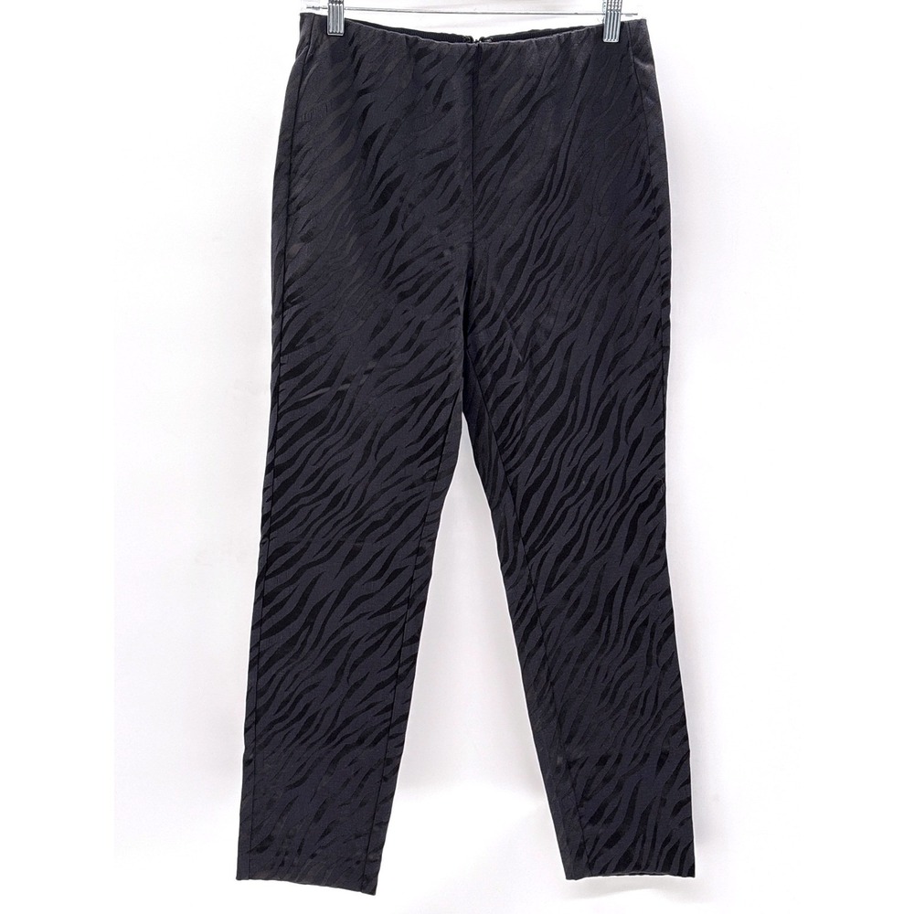 Rag & Bone‎ Pants Simone Cigarette Ankle Women Size 10 Black Zebra Print